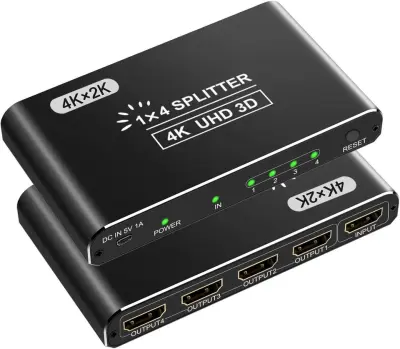 4k HDMI Splitter - 1 input to 4 Outputs listing image